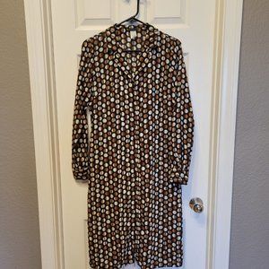 Lapis Polka Dot Button up Dress